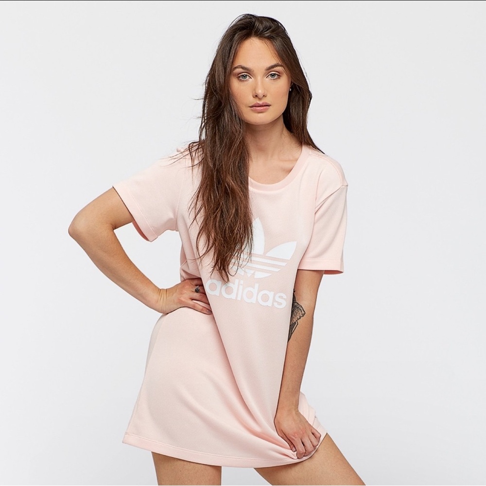 7) Adidas orig pale pink comfort dress S